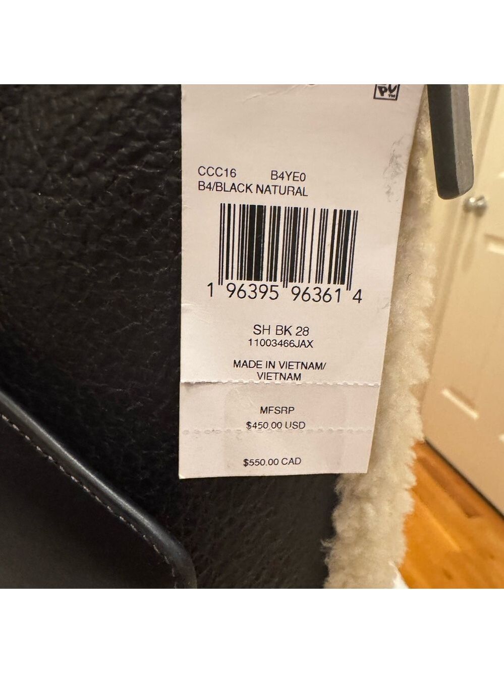 Coach - Shearling Brooklyn 28 NWT - Black Leather & Shearling w/Removable Pouch - Picture 2 of 14